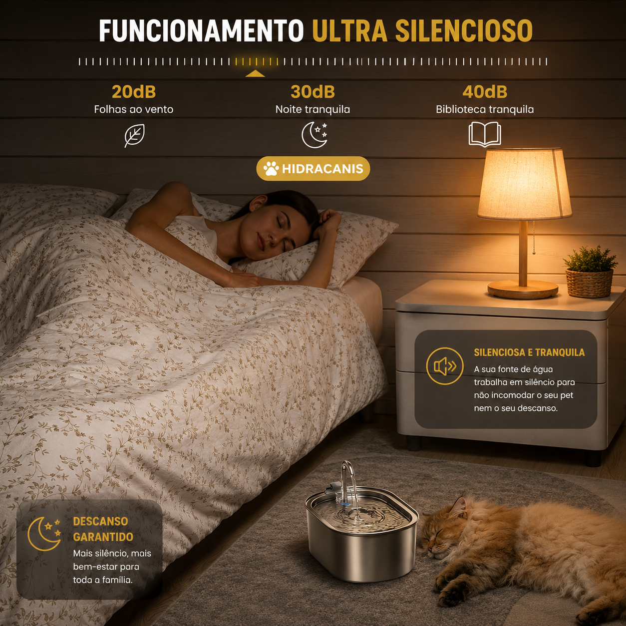 Fonte Premium em Aço Inoxidável 3,2L para Cães e Gatos