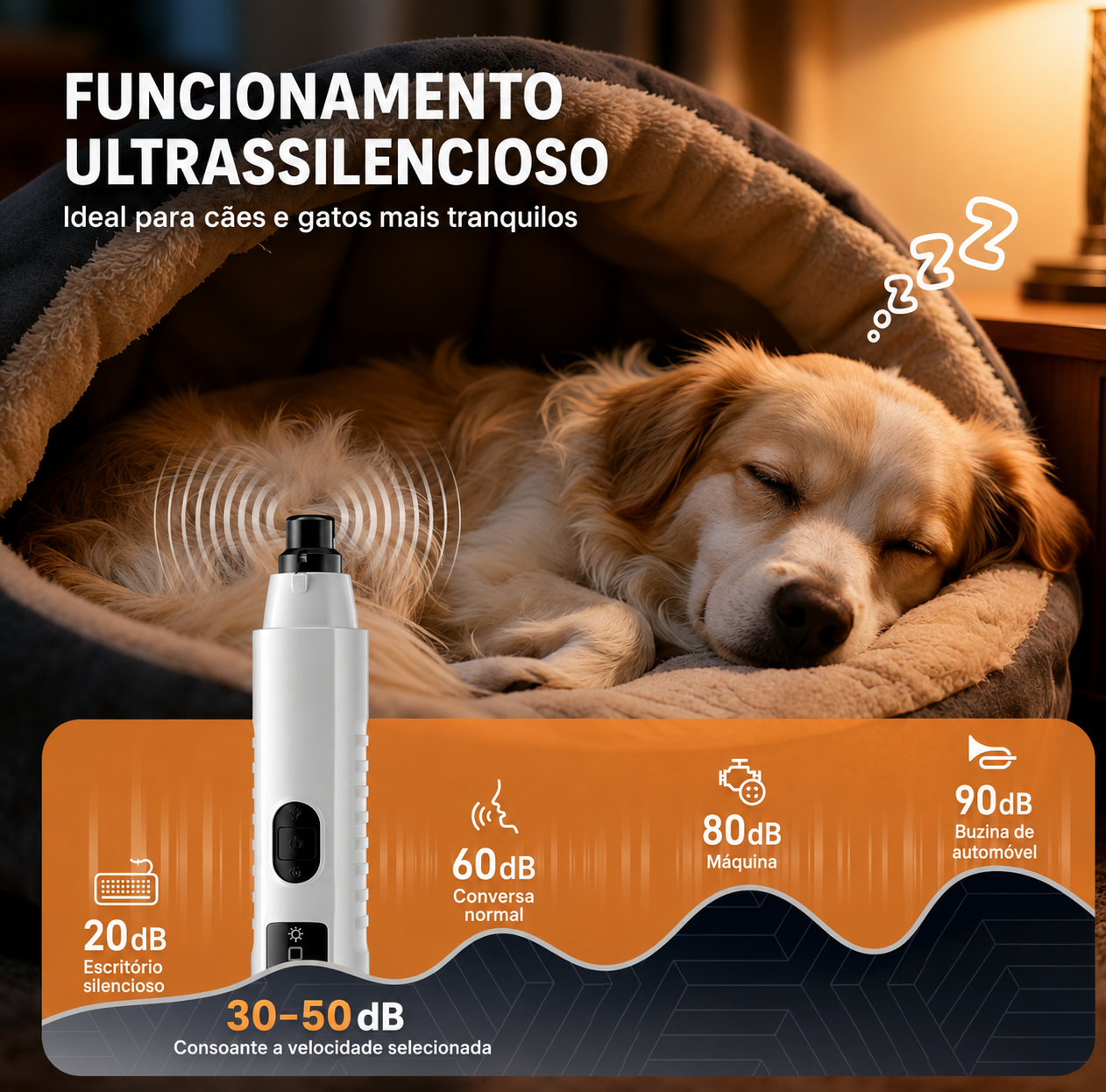 Corta-Unhas Elétrico Premium para Cães e Gatos Hidracanis