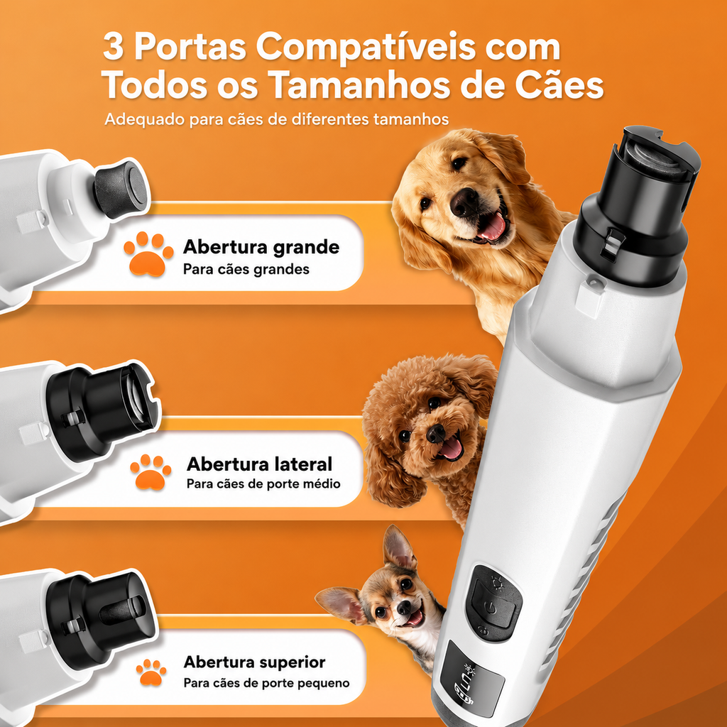 Corta-Unhas Elétrico Premium para Cães e Gatos Hidracanis