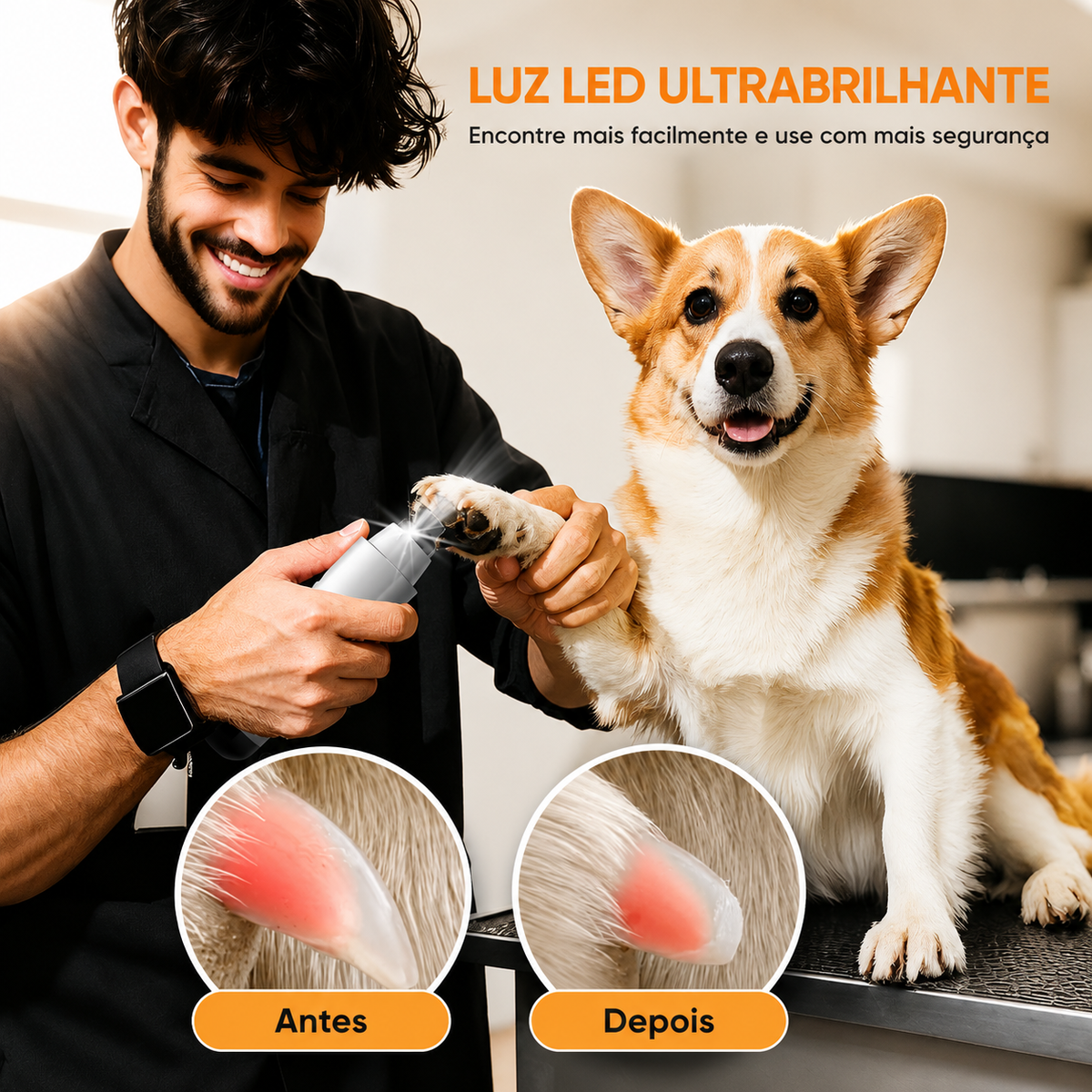 Corta-Unhas Elétrico Premium para Cães e Gatos Hidracanis